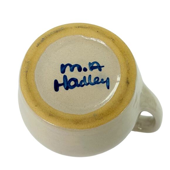 M A Hadley Pottery CLIPPER SHIP 1 Pint Pitcher 5.25" Nautical Collection - Picture 6 of 8